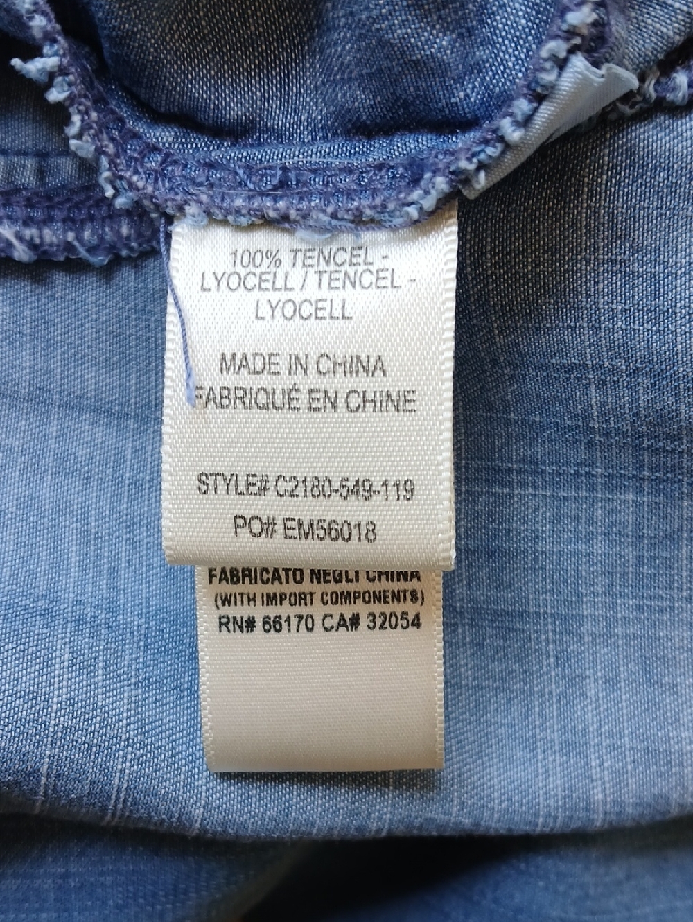 Anthropologie Cloth & Stone Chambray Button Down Shirt Size Small - Picture 7 of 7